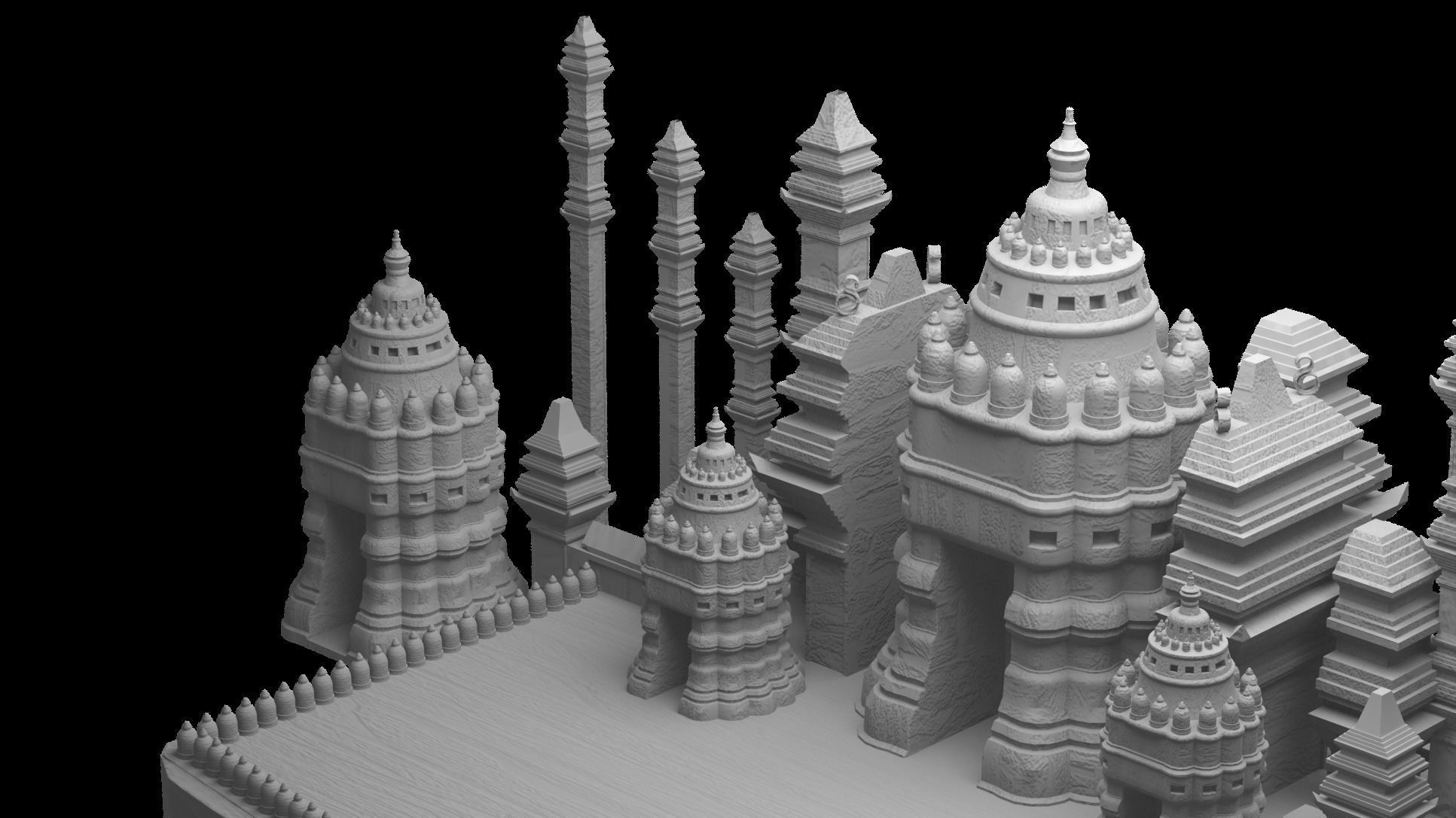 Prambanan Temple From Indonesia 3D model_5