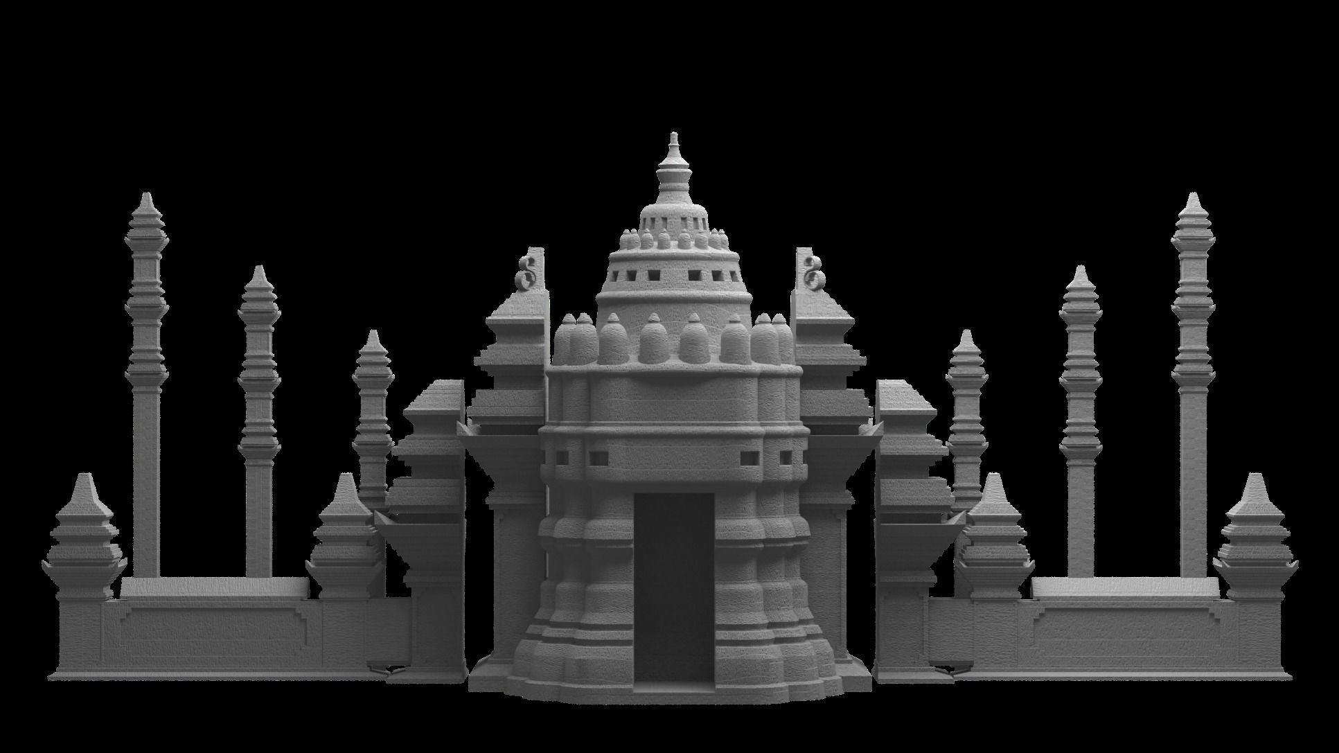 Prambanan Temple From Indonesia 3D model_6