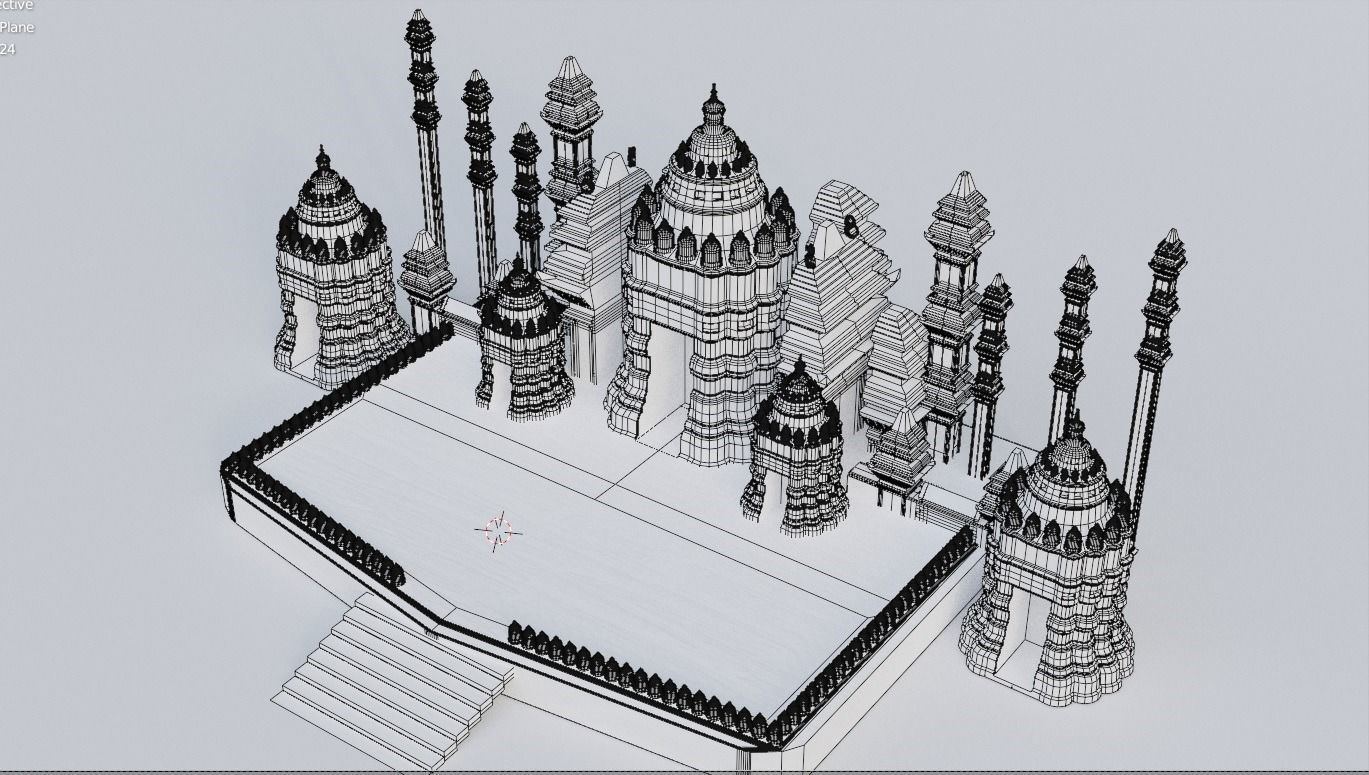 Prambanan Temple From Indonesia 3D model_7