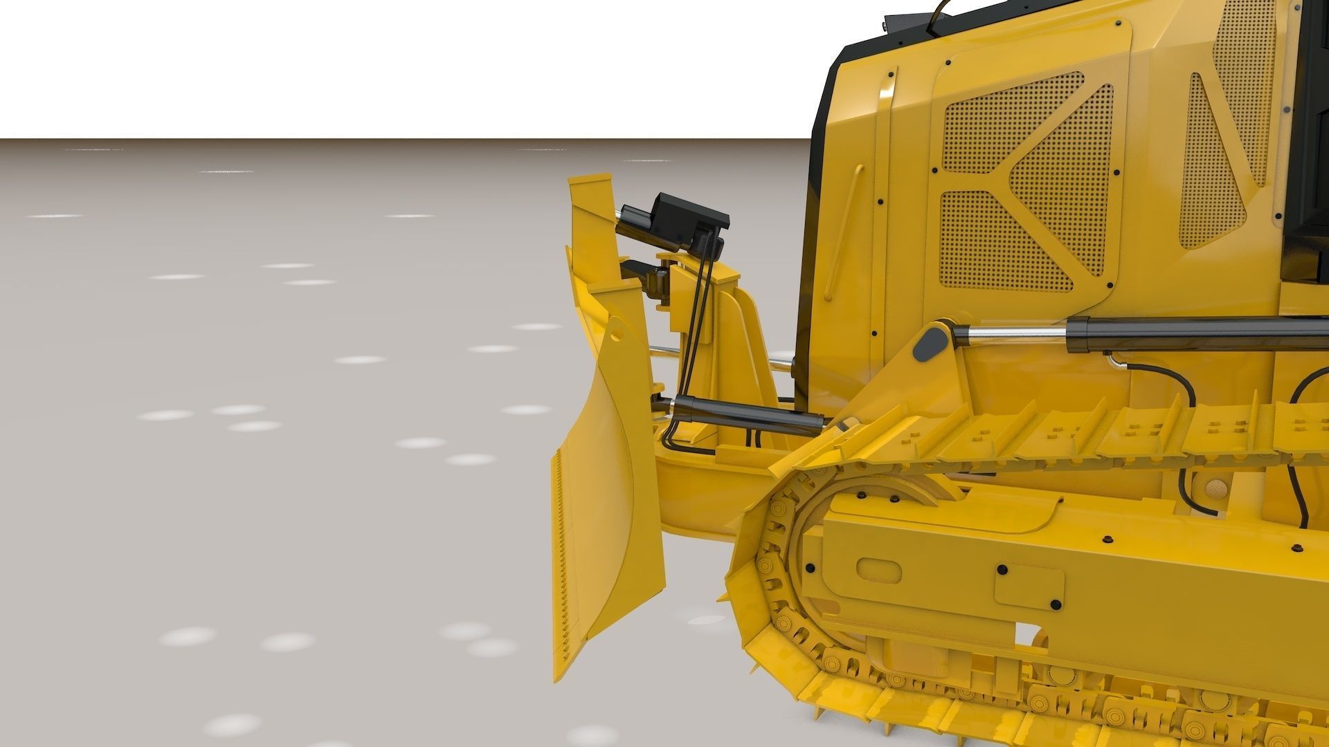 Bulldozer Small Rigged 3D model_67