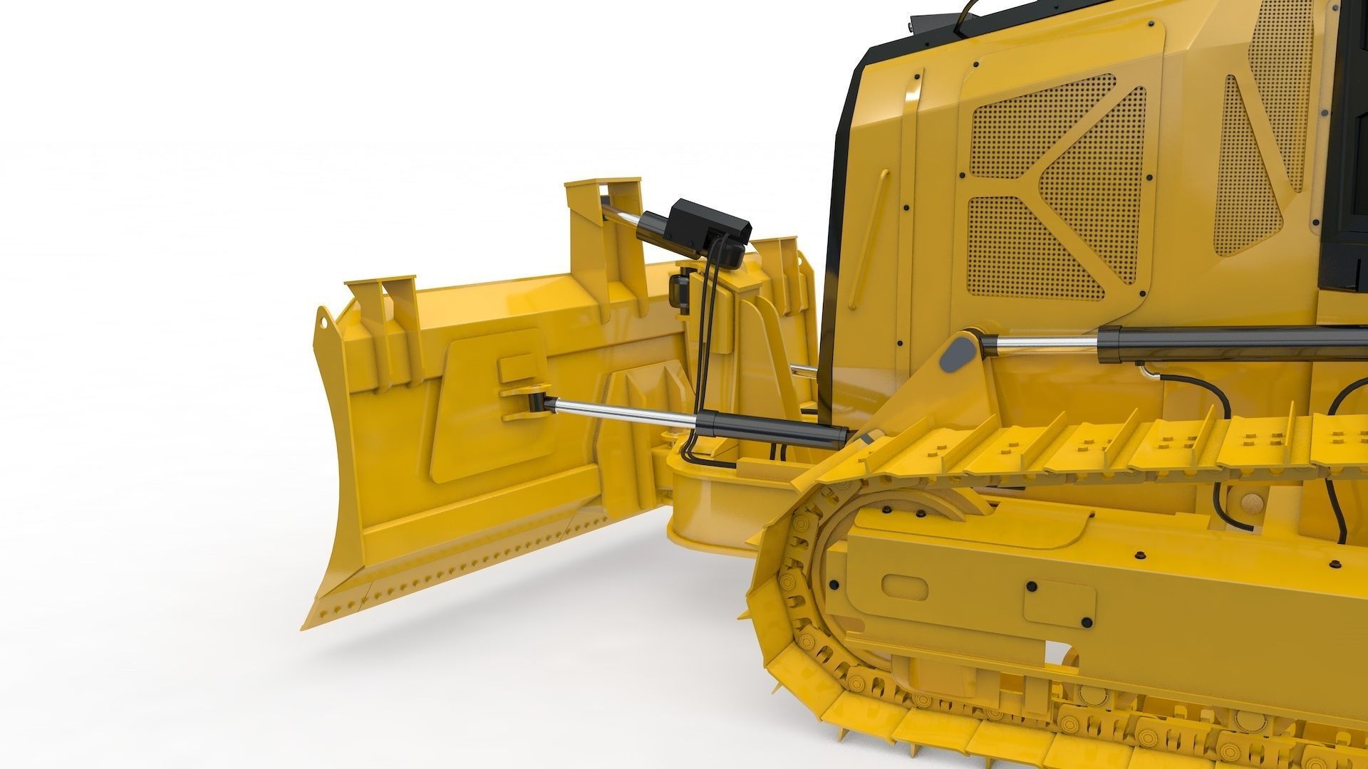 Bulldozer Small Rigged 3D model_61
