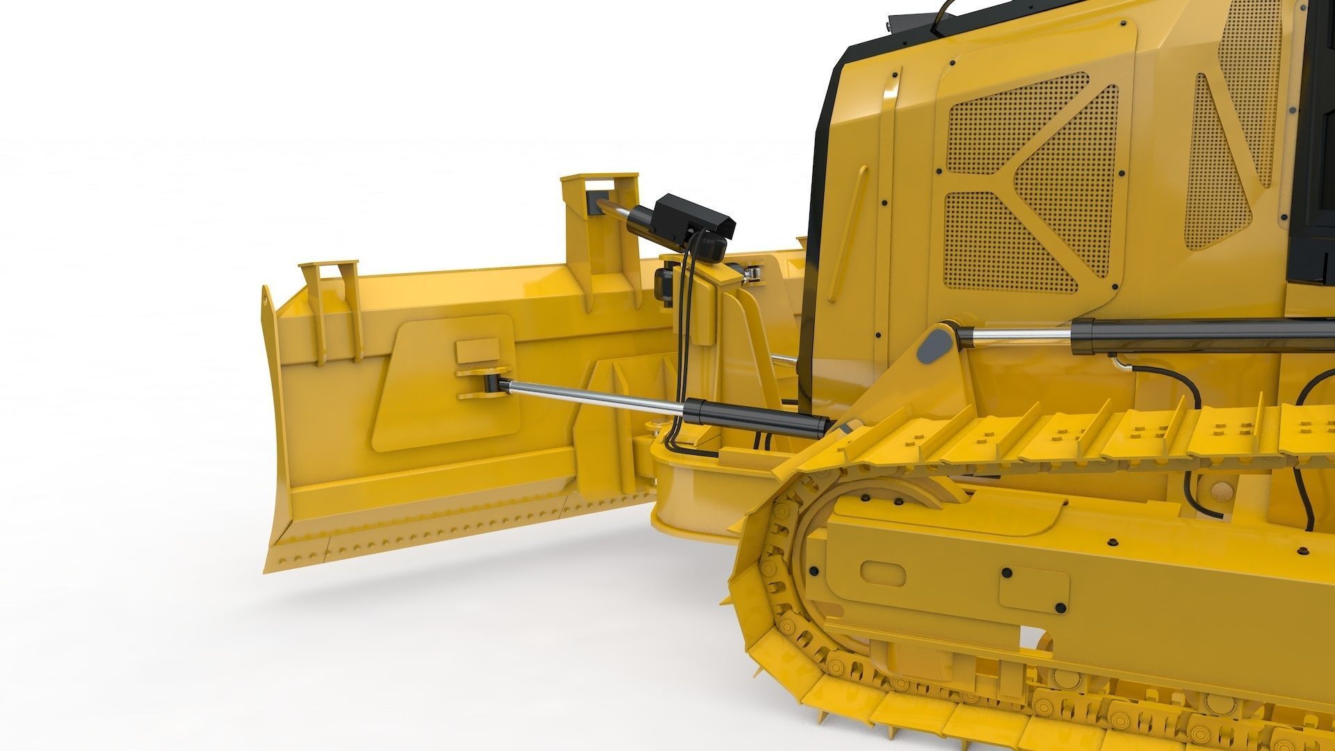 Bulldozer Small Rigged 3D model_63