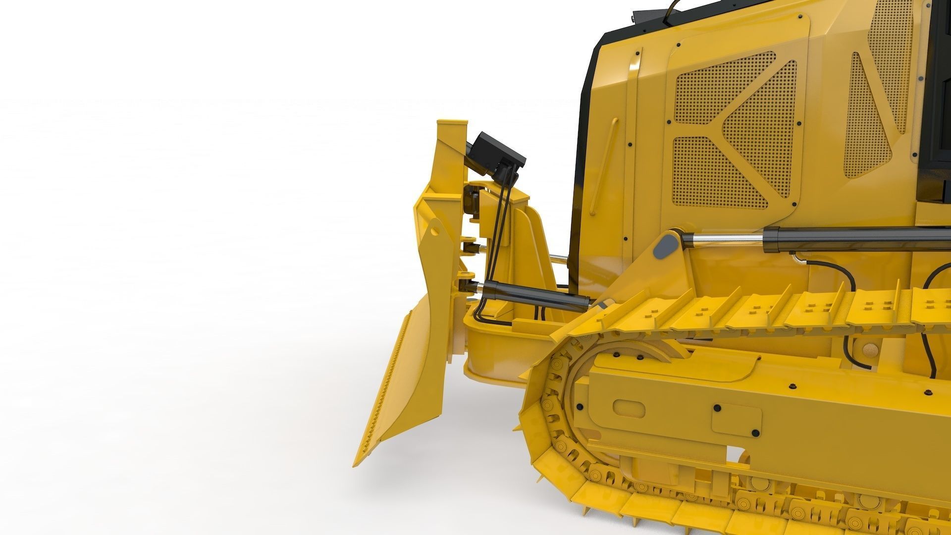 Bulldozer Small Rigged 3D model_71