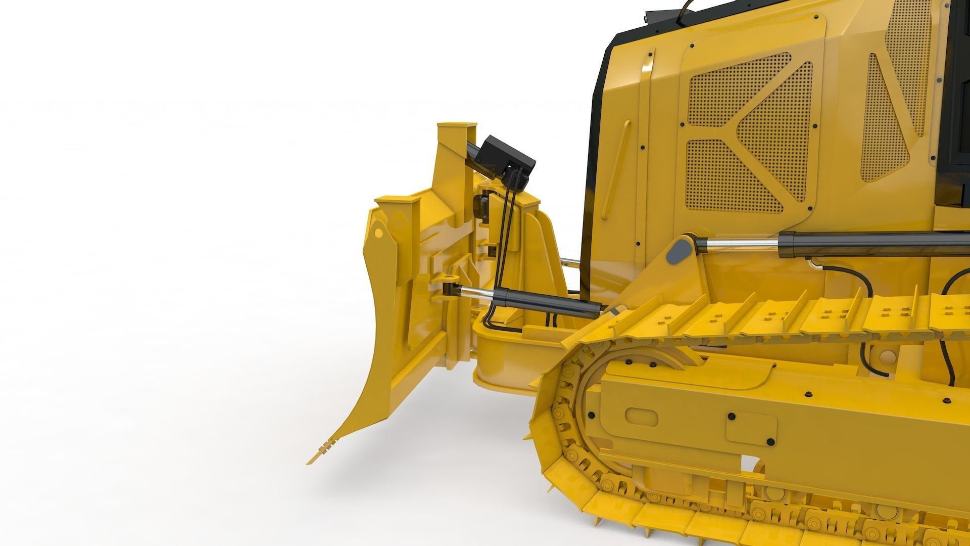 Bulldozer Small Rigged 3D model_72