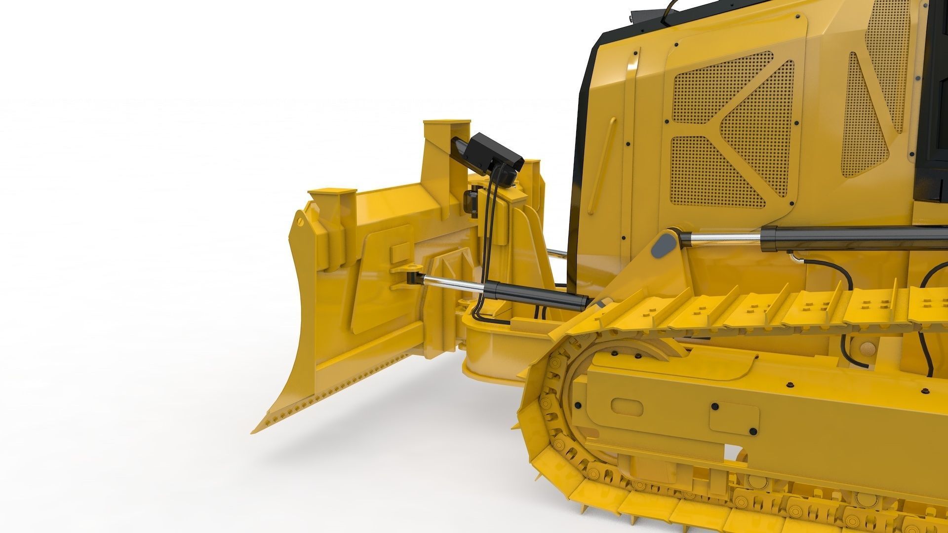 Bulldozer Small Rigged 3D model_74
