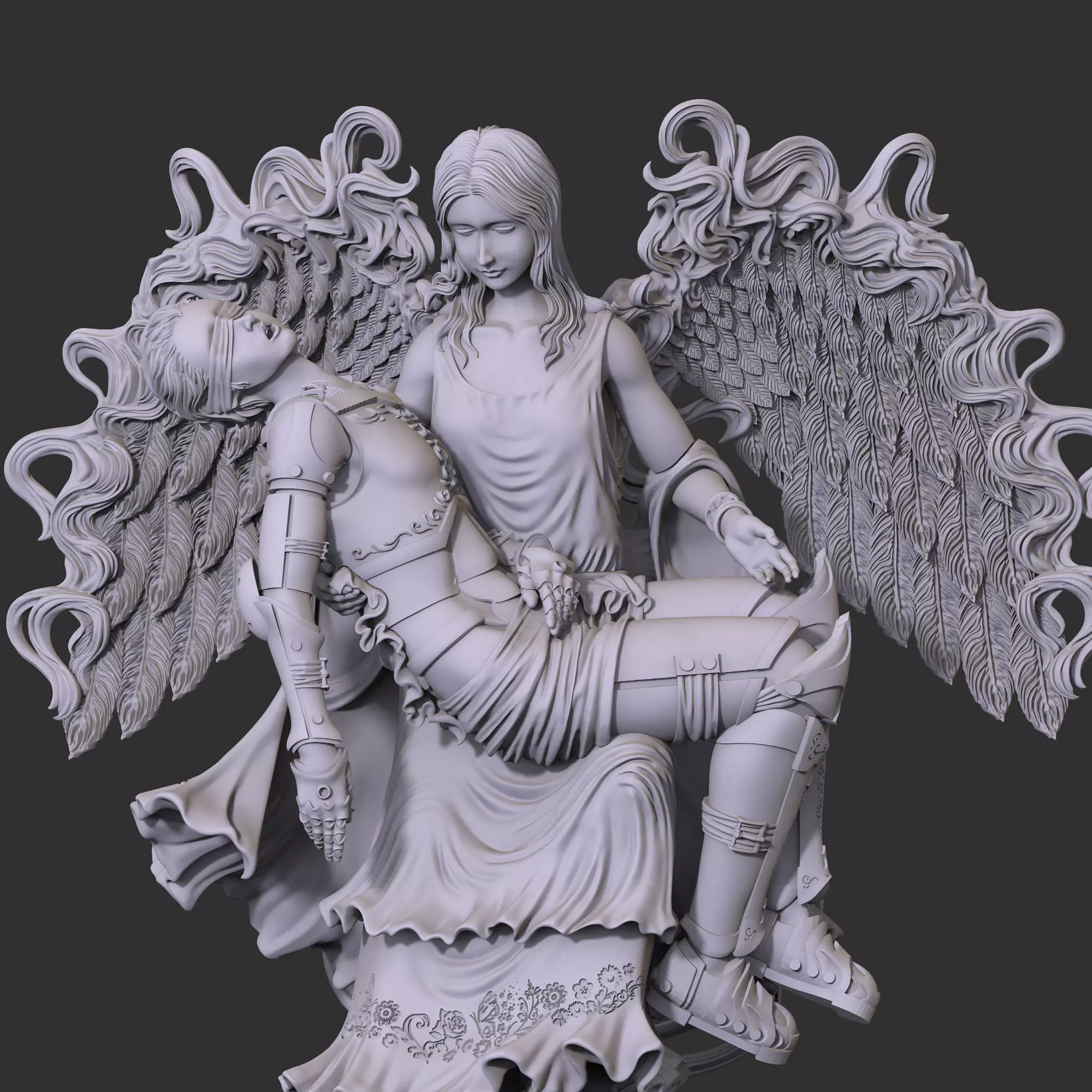 3D Game Assets 3D Printed Models Angel Figures 3D print model