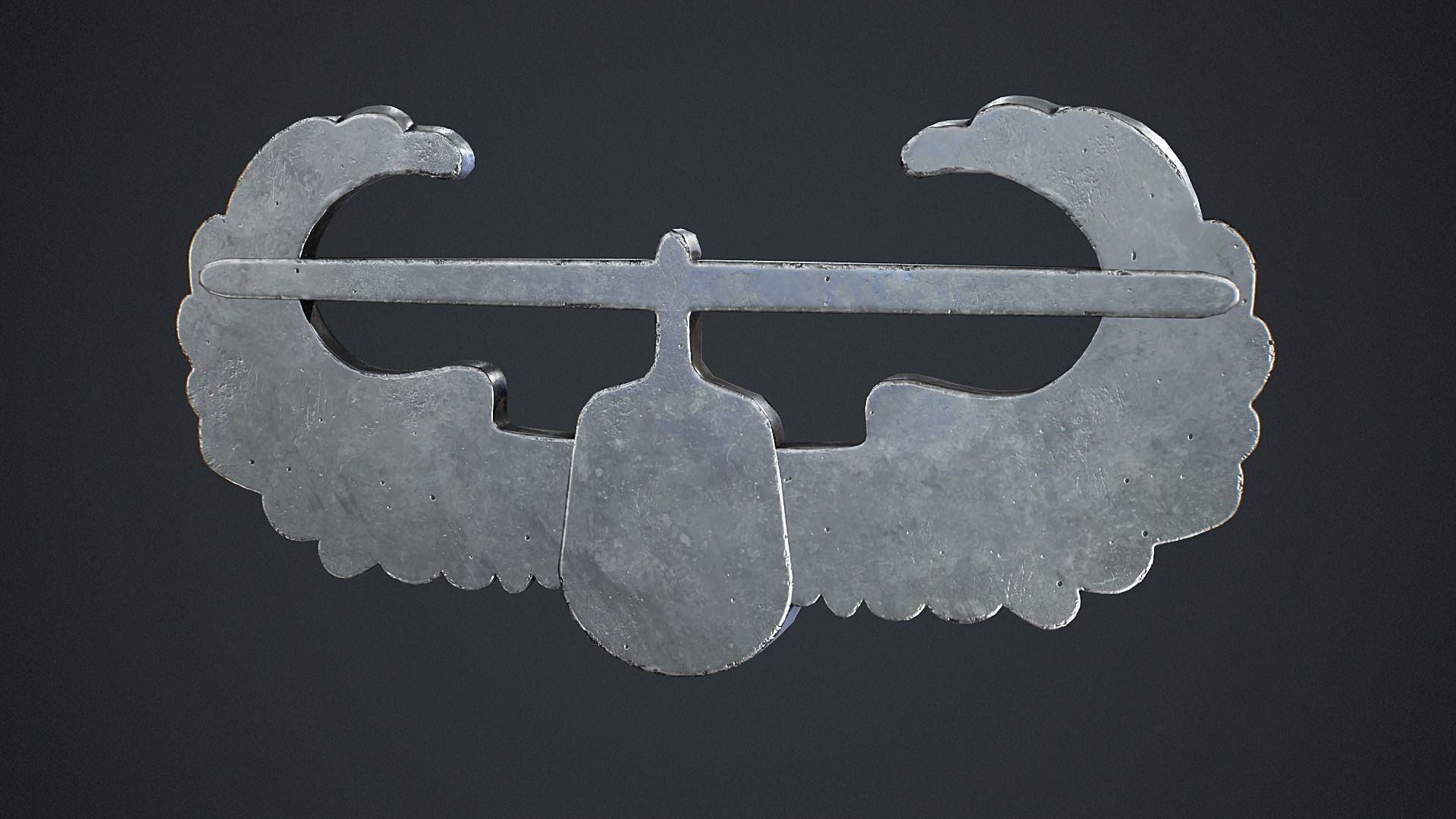 Air Assault Badge Low-poly 3D model_2