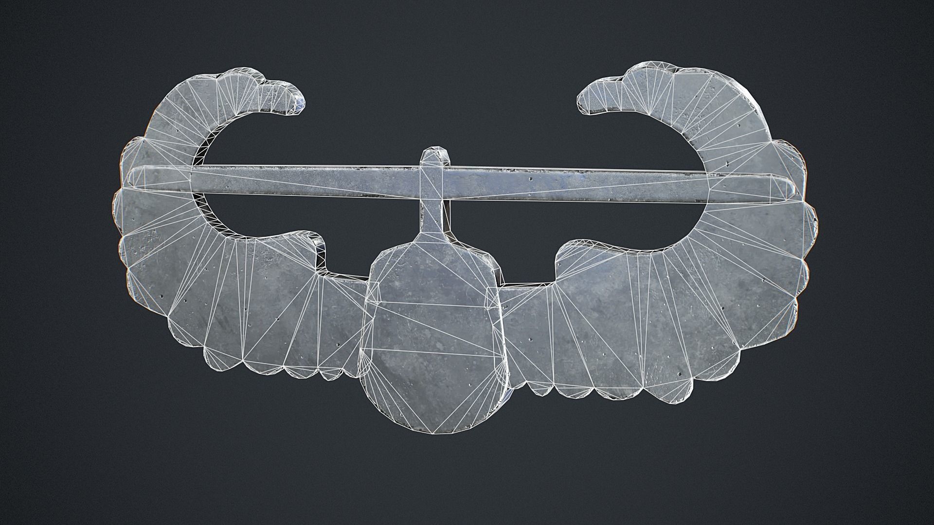 Air Assault Badge Low-poly 3D model_4
