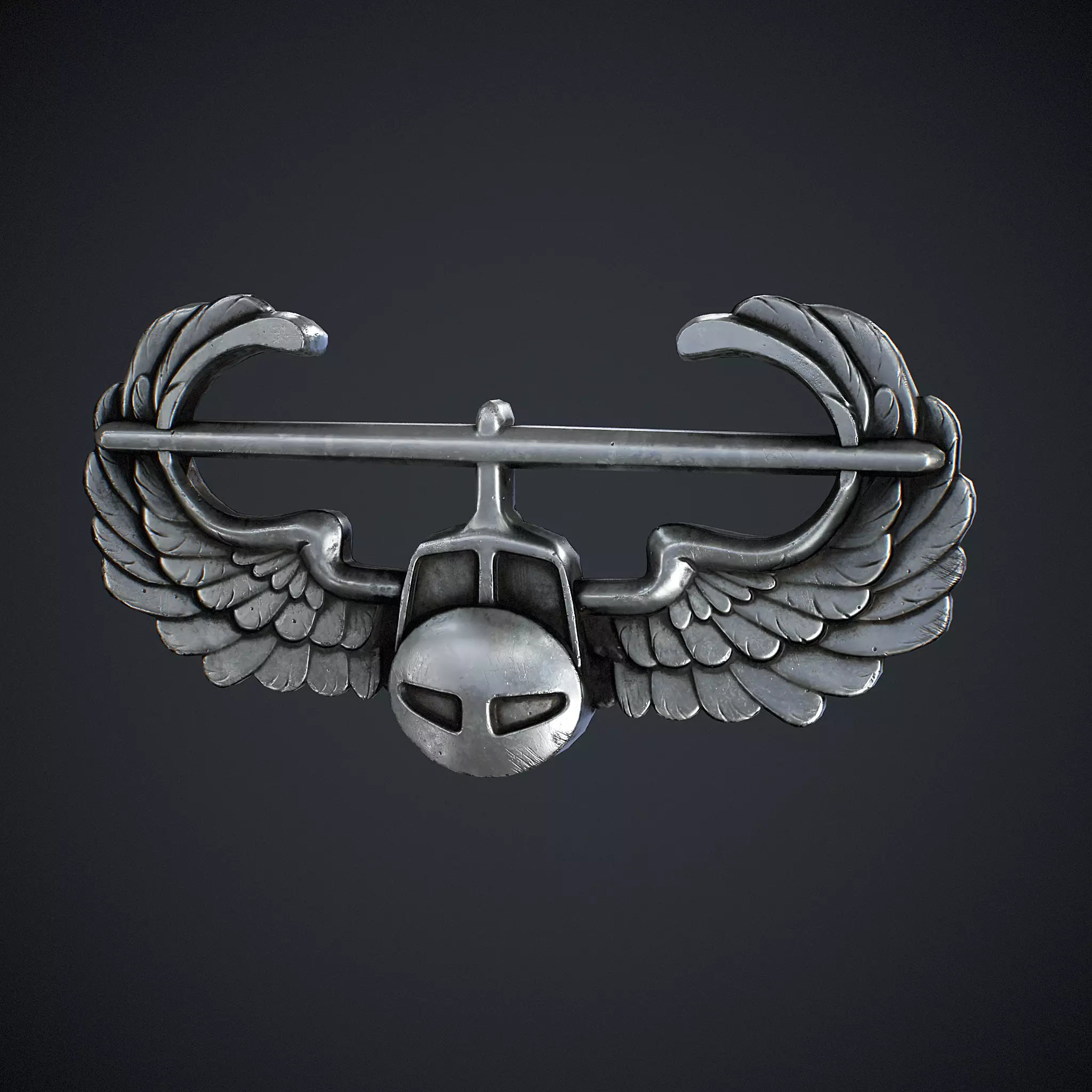 Air Assault Badge Low-poly 3D model_0
