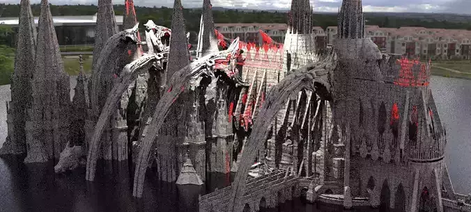 Cathedral Desert Stone Palace 7  3D model
