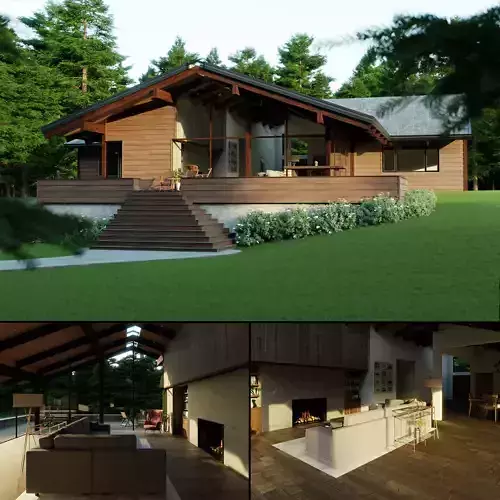 Mansion in the Forest 3D model