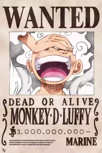 Luffy Wanted poster lithograph