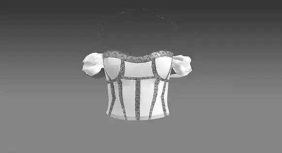 BLOUSE CORSET  DETAIL COLOR WHITE  