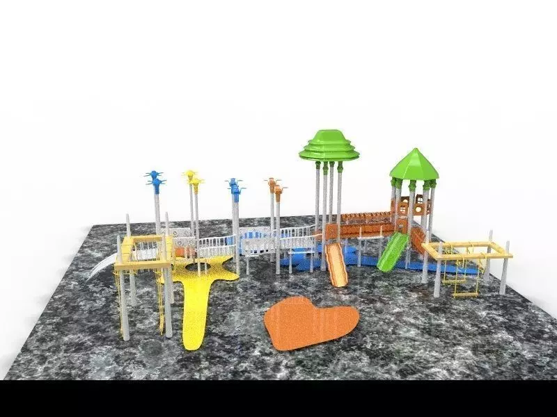 playground Low-poly 3D model_0
