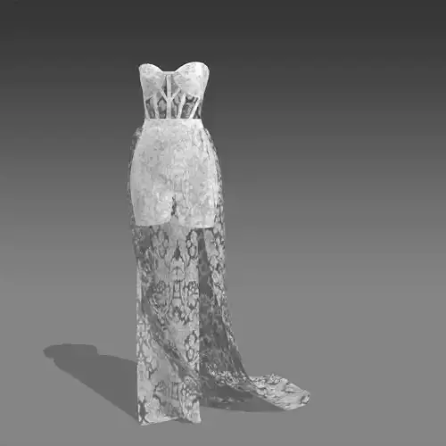 DRESS LACE DETAIL CORSET DRES 