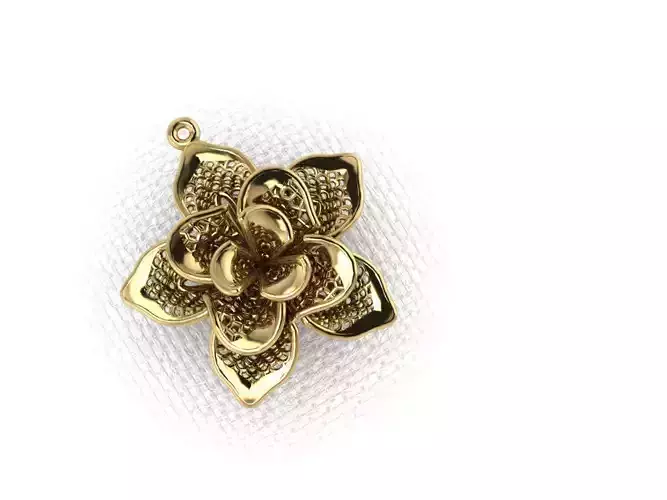 pendant24 flower pendant in gold