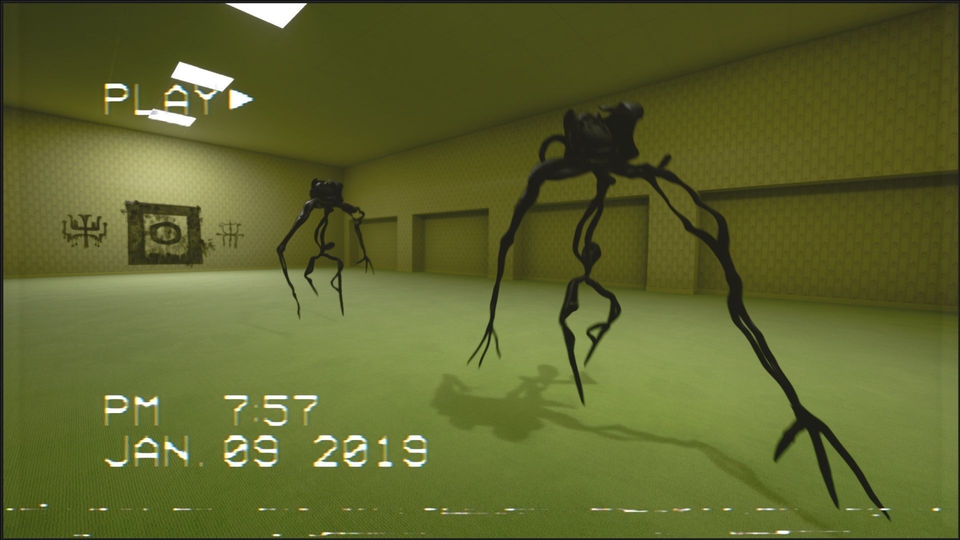 Backrooms Found Footage Horror Game Template - Unreal Engine Low-poly 3D model_15