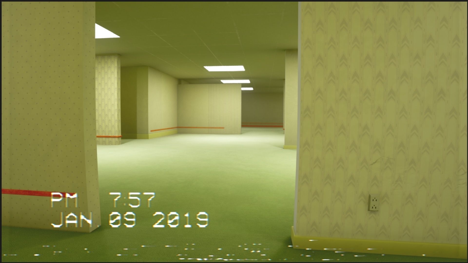 Backrooms Found Footage Horror Game Template - Unreal Engine Low-poly 3D model_13