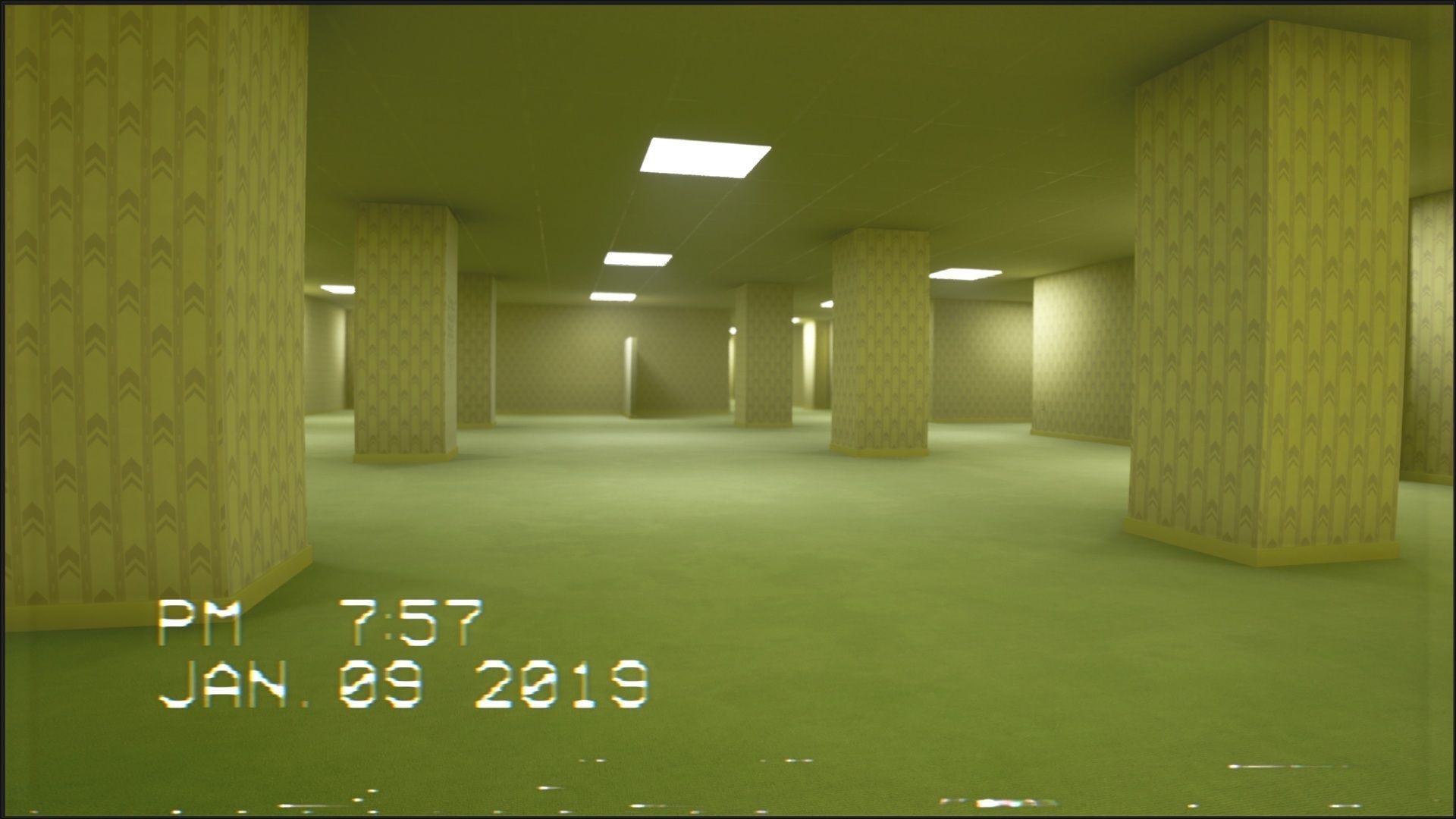 Backrooms Found Footage Horror Game Template - Unreal Engine Low-poly 3D model_26