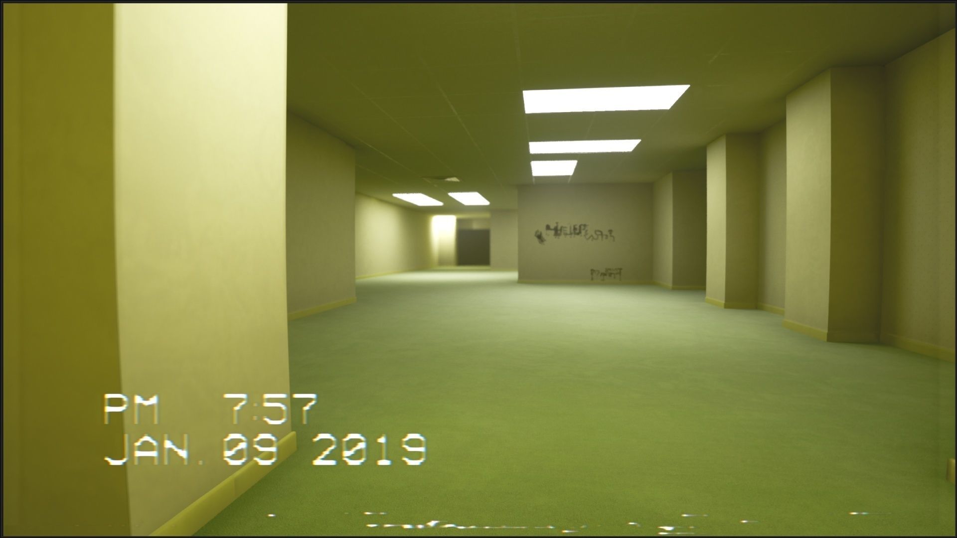Backrooms Found Footage Horror Game Template - Unreal Engine Low-poly 3D model_17