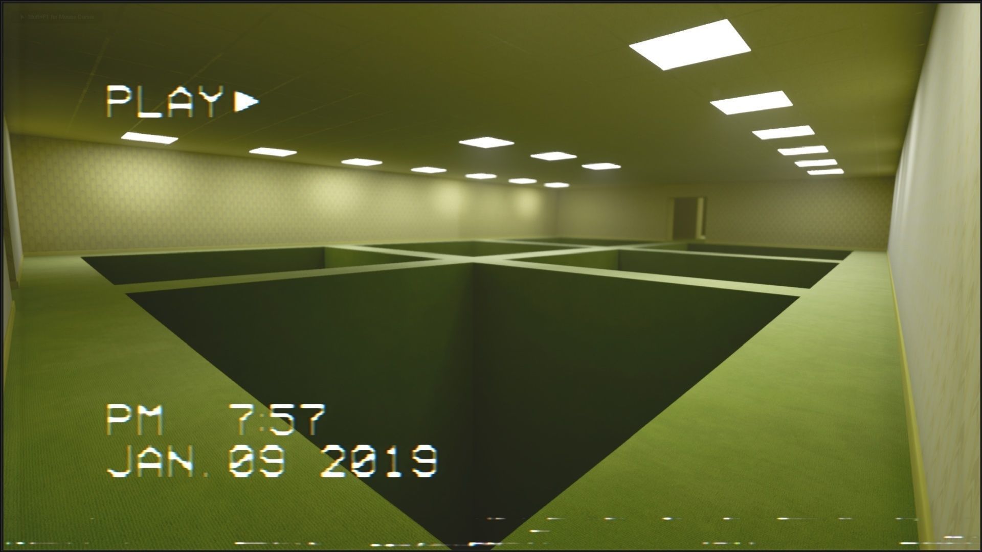Backrooms Found Footage Horror Game Template - Unreal Engine Low-poly 3D model_23