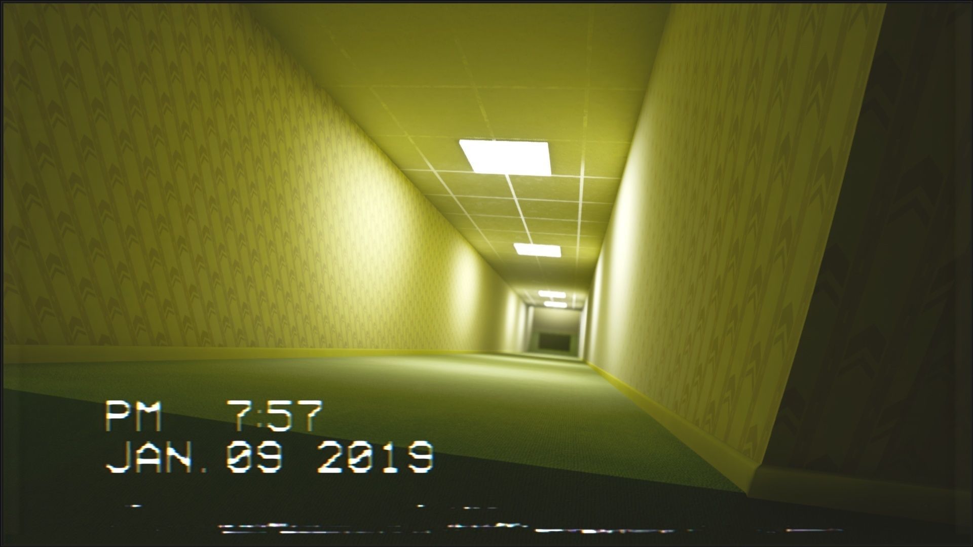 Backrooms Found Footage Horror Game Template - Unreal Engine Low-poly 3D model_18