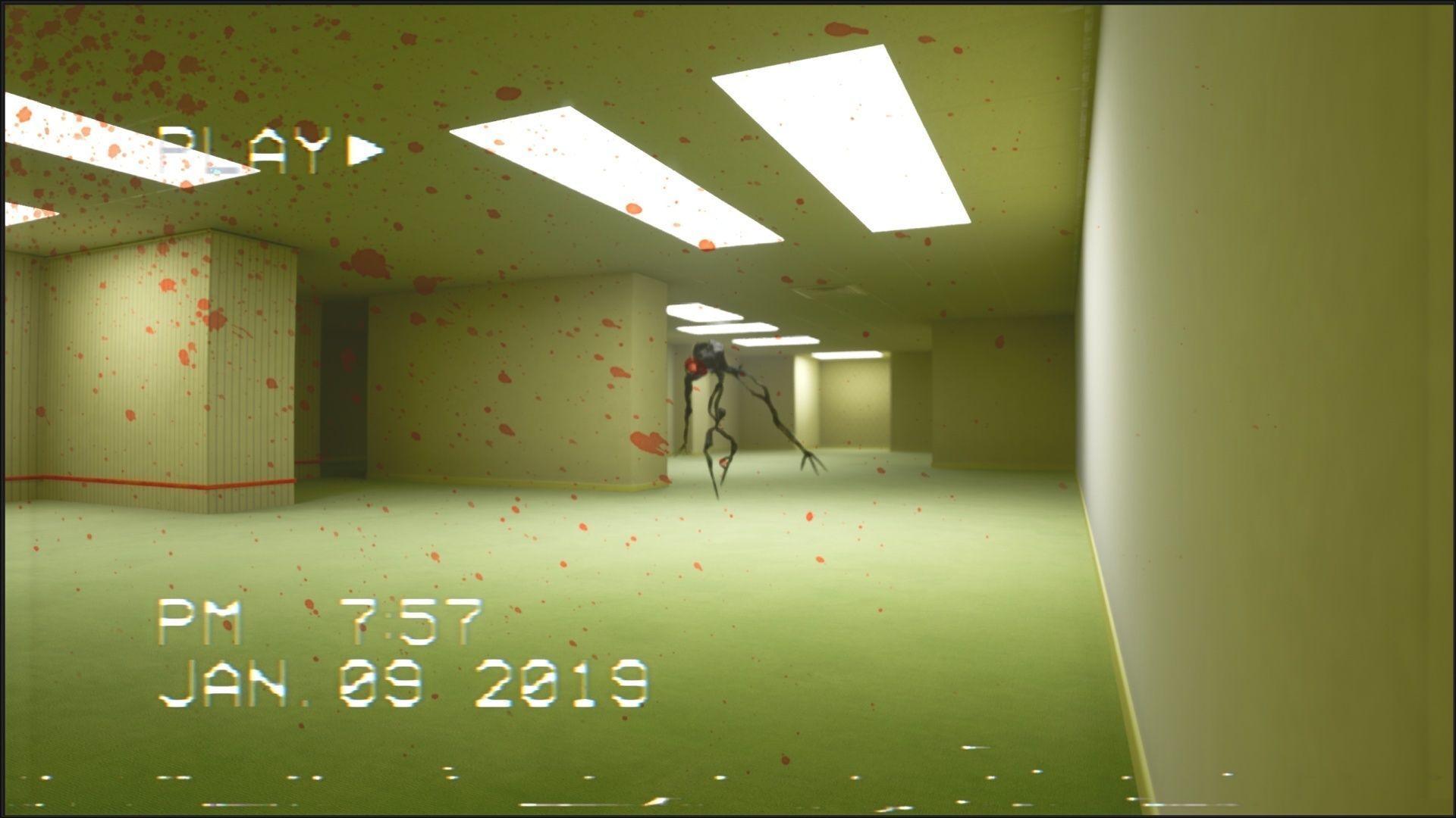 Backrooms Found Footage Horror Game Template - Unreal Engine Low-poly 3D model_5