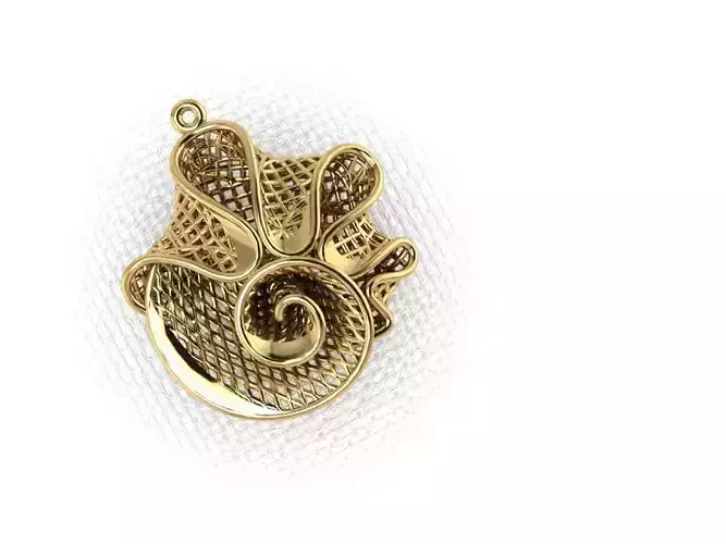 pendant20 gold plated pendant with spiral design