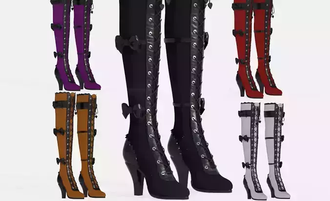 Lolita Boots Low-poly 3D model
