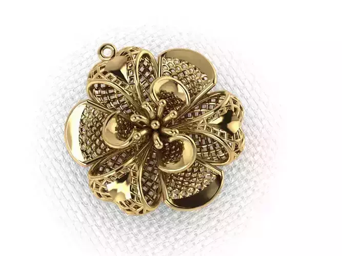 pendant19 filigree flower pendant in gold