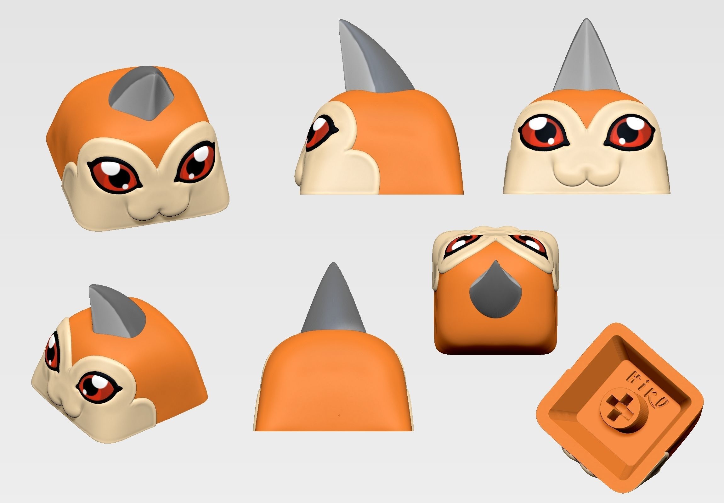 Digi Babies Vol I - Digimon collection - mechanical keyboard 3D print model_5