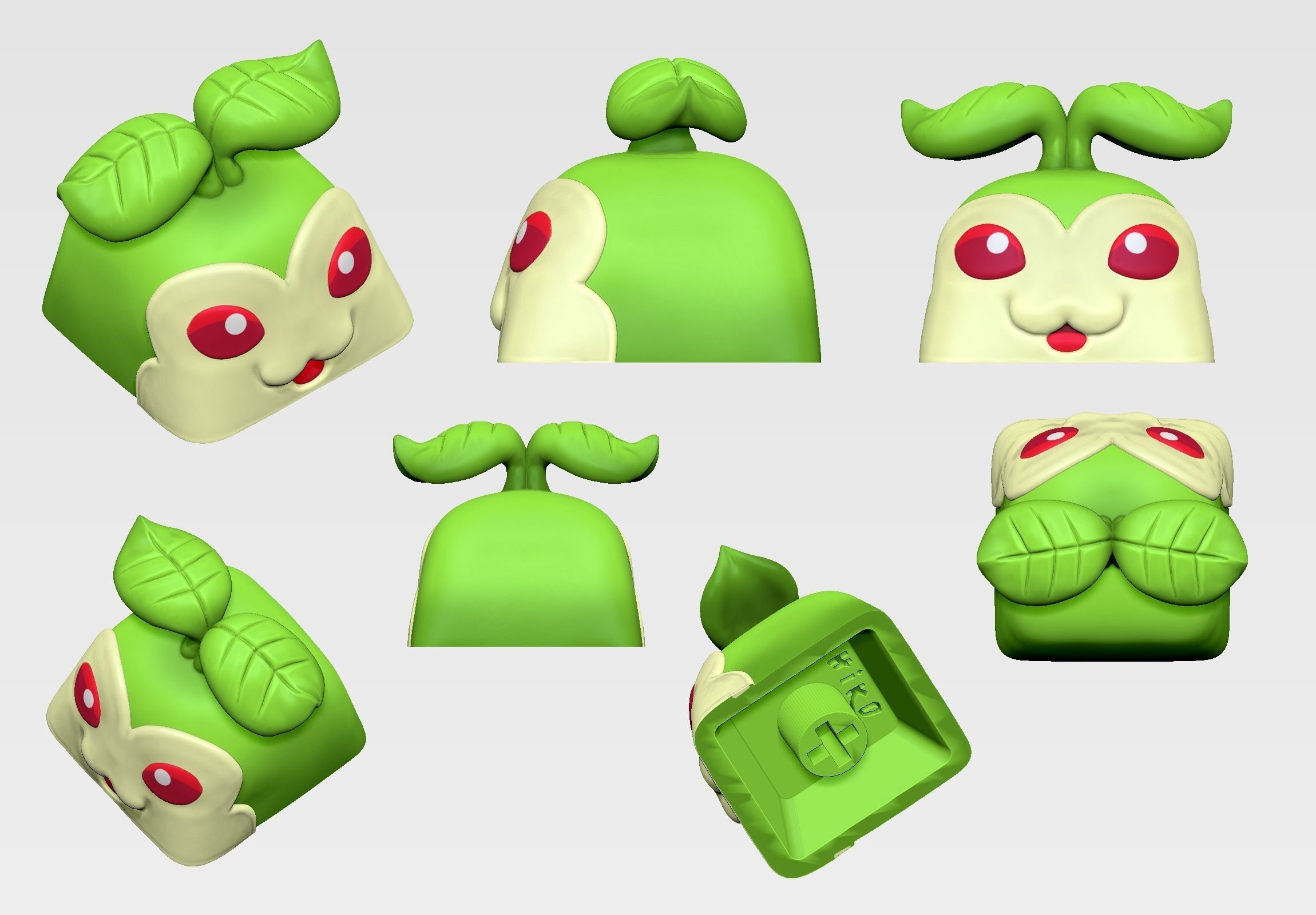 Digi Babies Vol I - Digimon collection - mechanical keyboard 3D print model_4