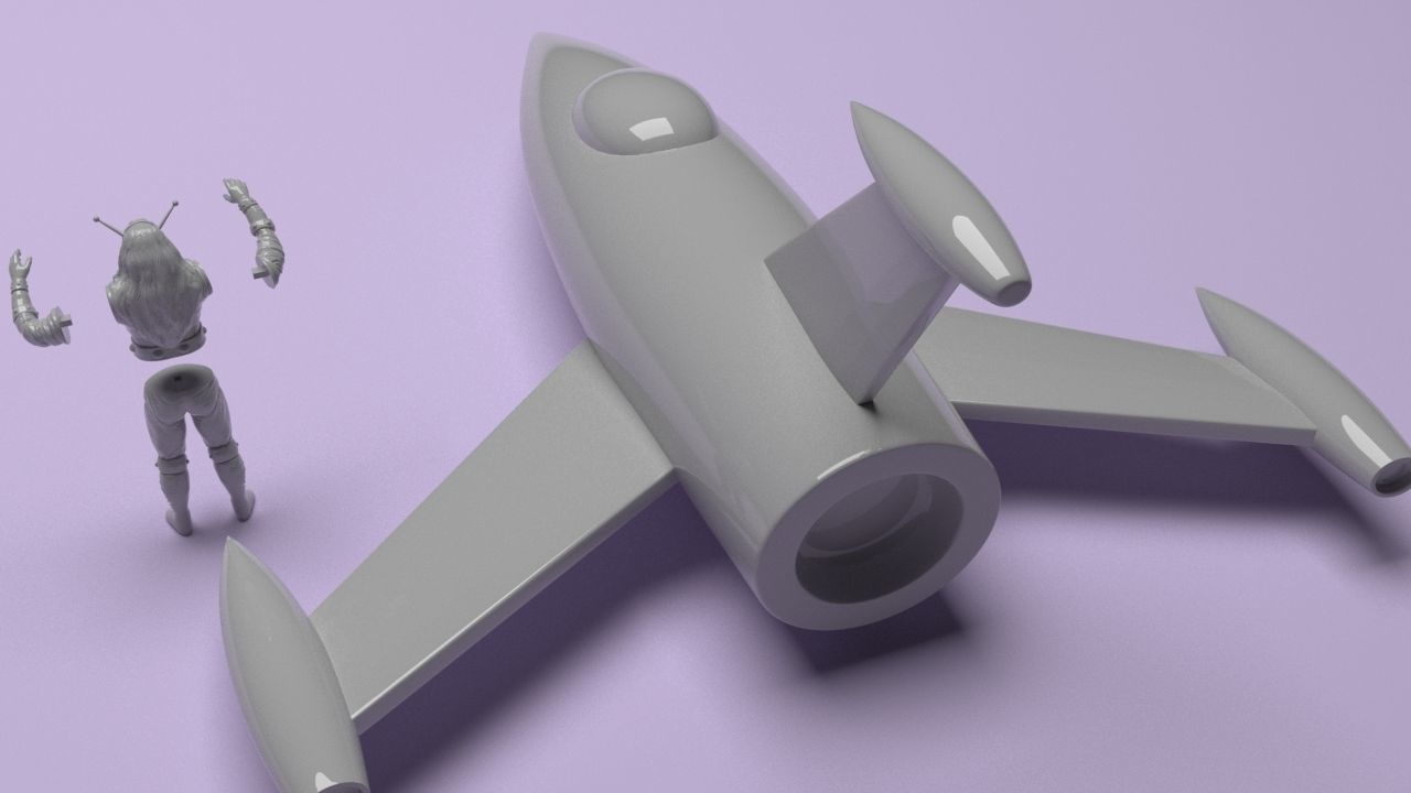 goldar gold statue of man holding sword 3D print model_11