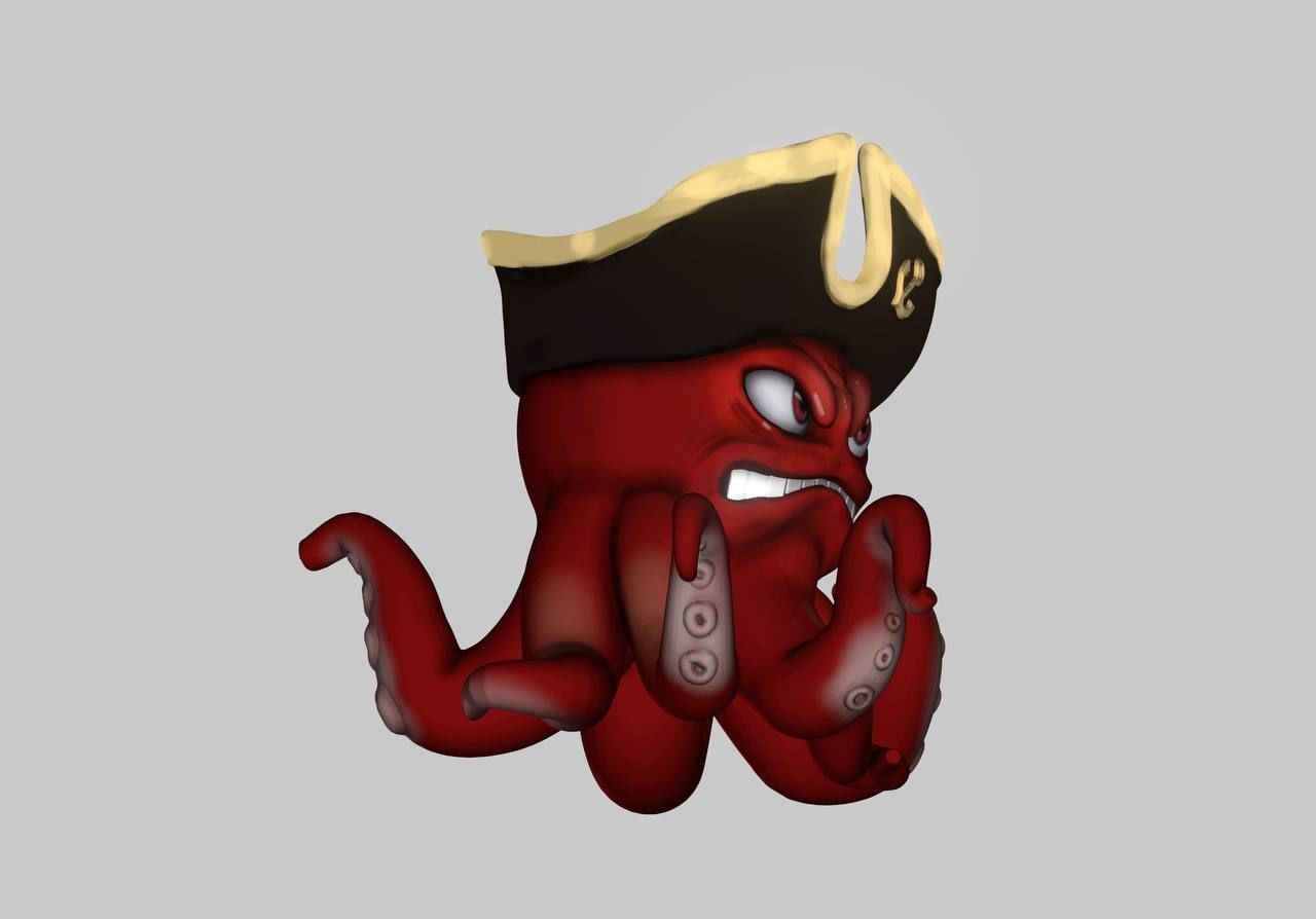 Decorative Octopus Succulent Planters- Small Plant Holder 3D print model_1