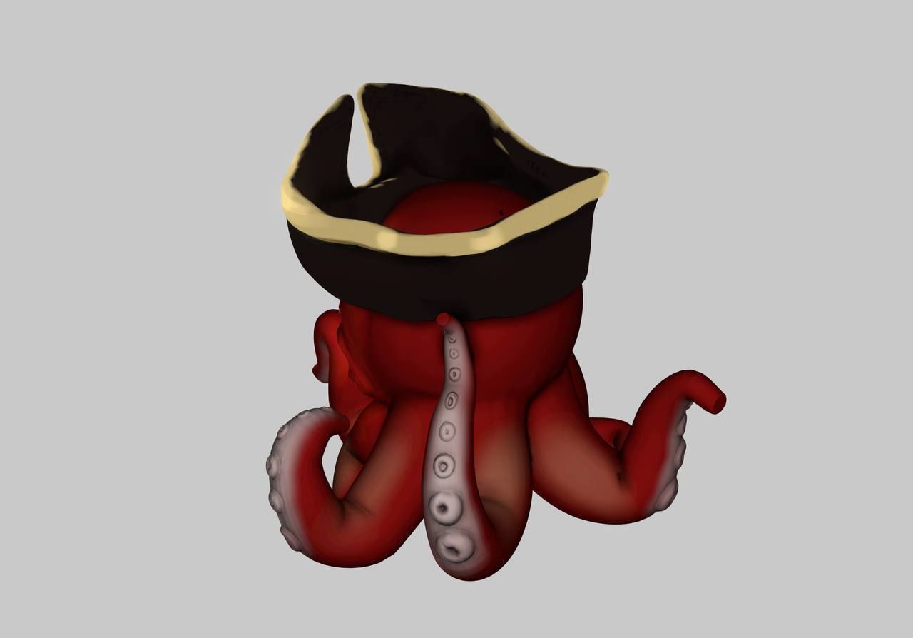 Decorative Octopus Succulent Planters- Small Plant Holder 3D print model_5