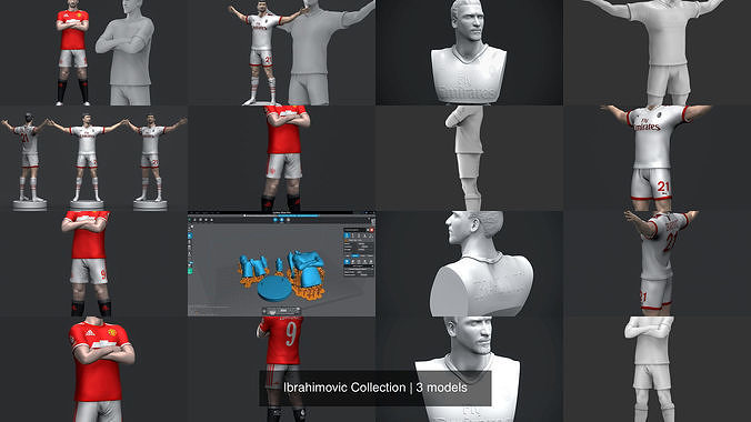 Ibrahimovic Collection bust of soccer player 