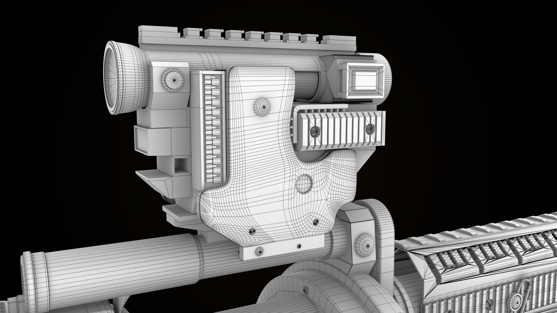 Grenade Launcher Gun All PBR Unity UE Textures Included Low-poly 3D model_32