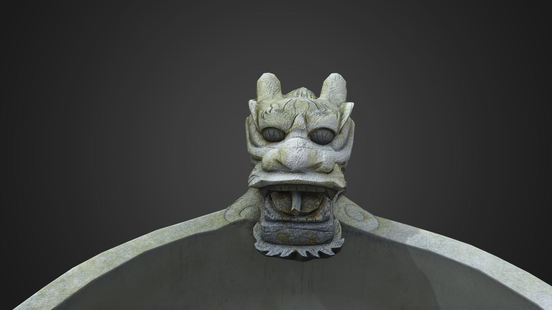 Game Ready Drinking Fountain Low-poly 3D model Low-poly 3D model_4