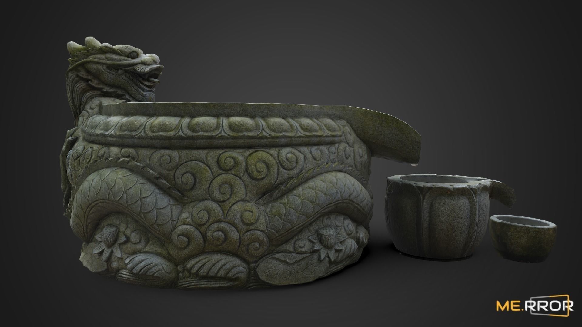 Game Ready Drinking Fountain Low-poly 3D model Low-poly 3D model_7