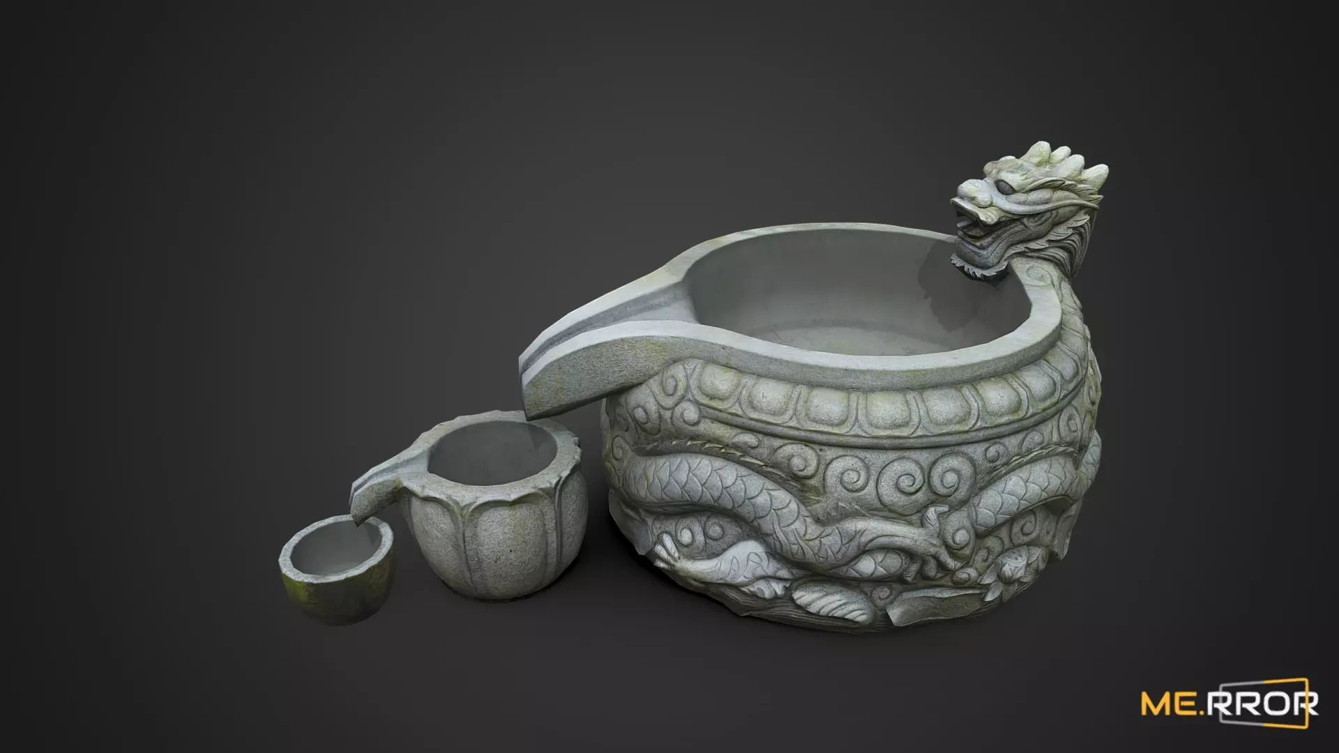 Game Ready Drinking Fountain Low-poly 3D model Low-poly 3D model_0