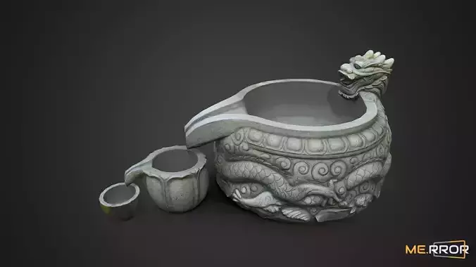 Game Ready Drinking Fountain Low-poly 3D model