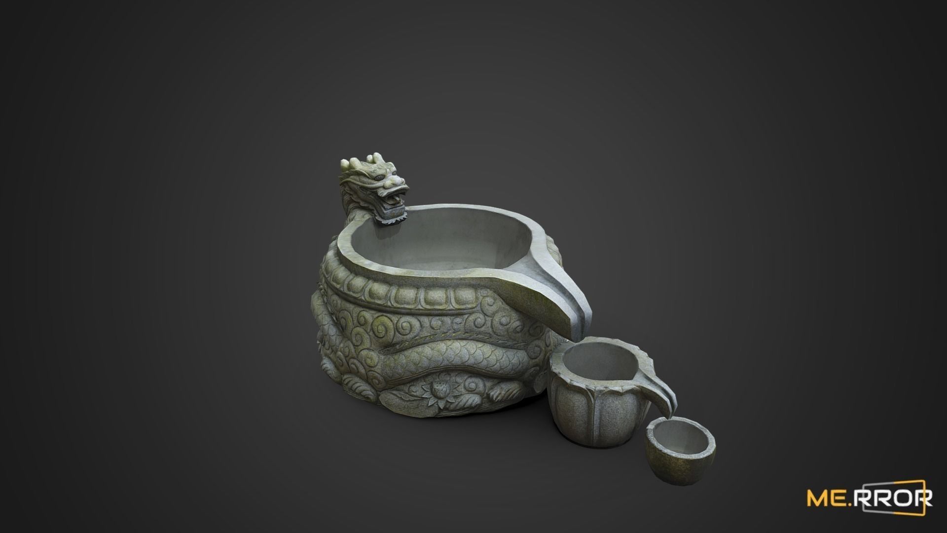 Game Ready Drinking Fountain Low-poly 3D model Low-poly 3D model_2