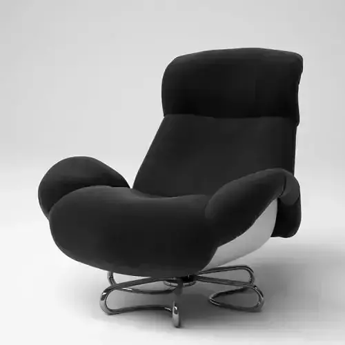 Retro Balck And White Chair 3D model