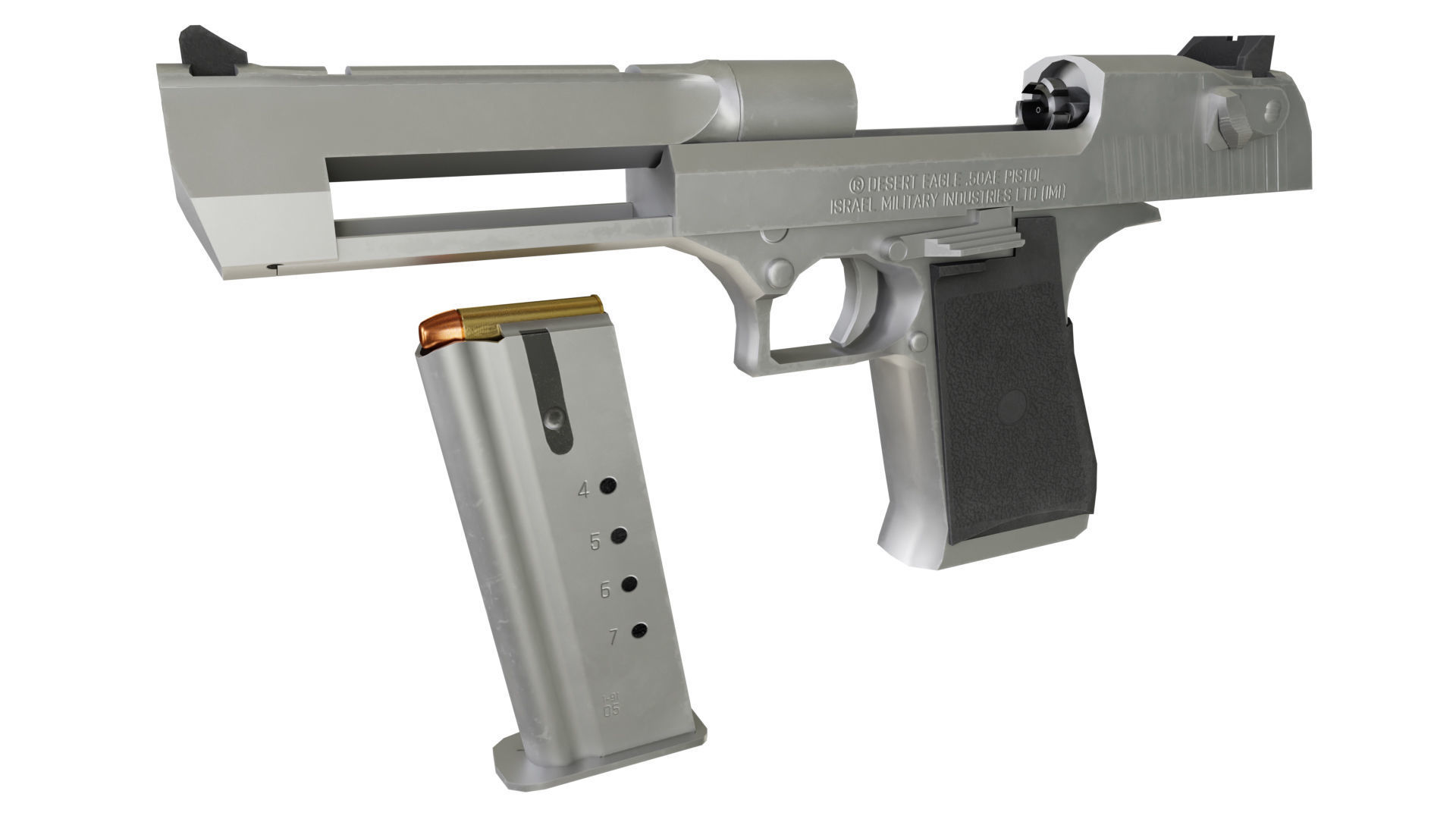 Desert Eagle Mark VII 50AE Game Ready Low-poly 3D model_11