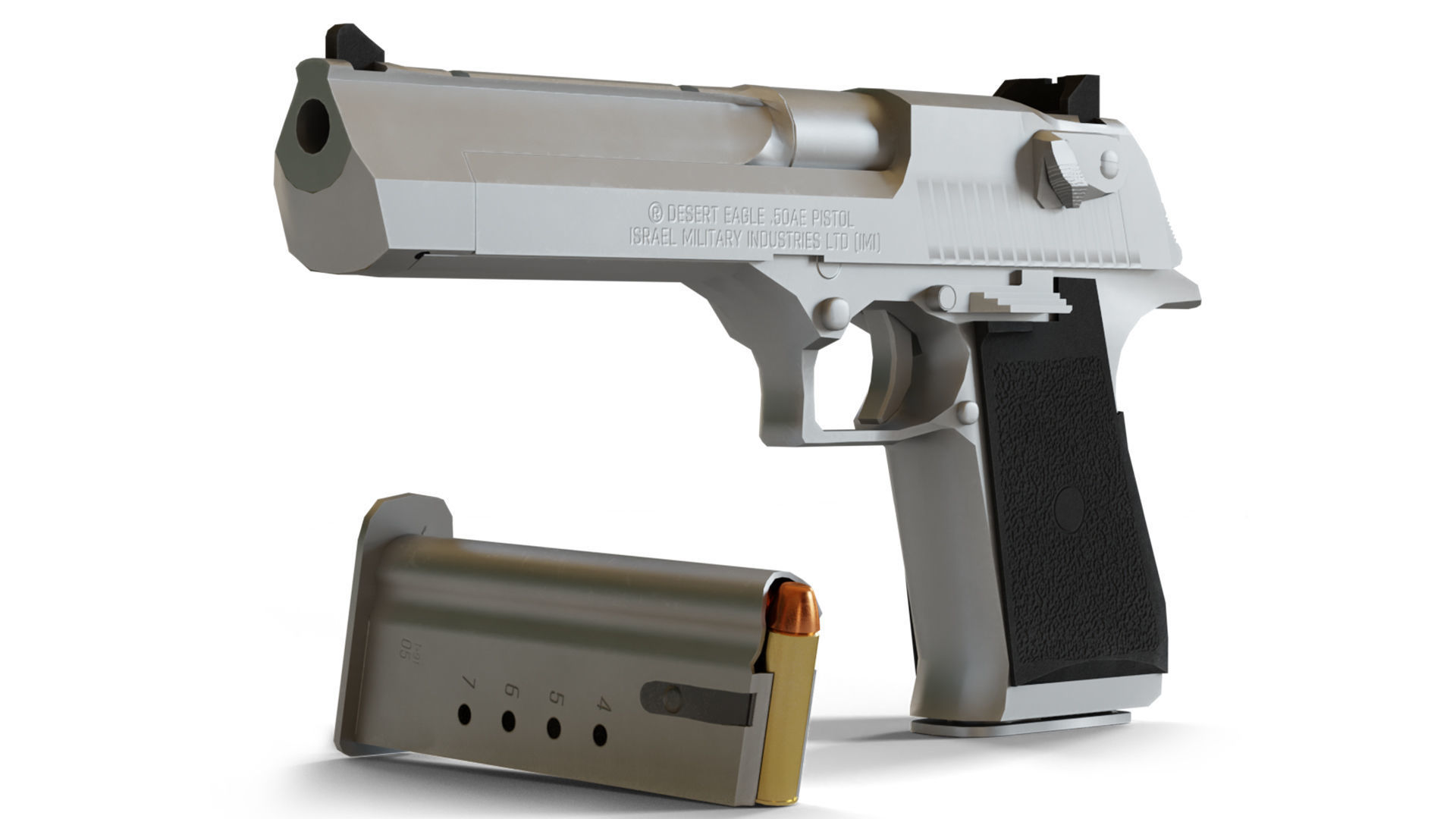 Desert Eagle Mark VII 50AE Game Ready Low-poly 3D model_2
