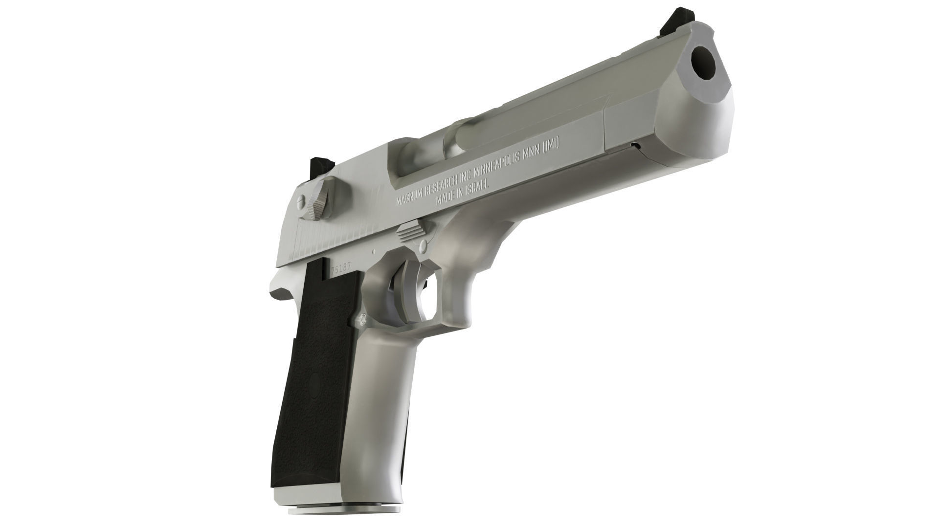 Desert Eagle Mark VII 50AE Game Ready Low-poly 3D model_8