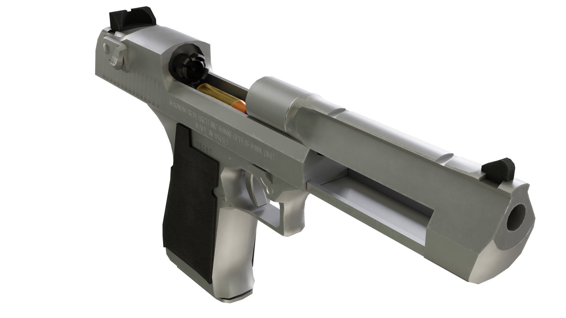 Desert Eagle Mark VII 50AE Game Ready Low-poly 3D model_9