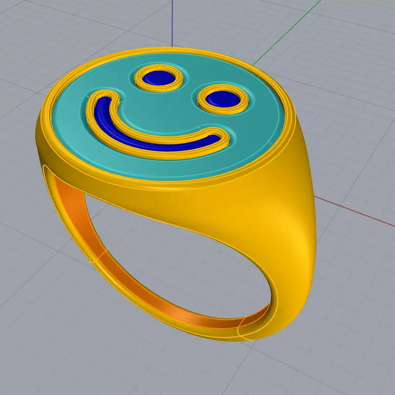 Ring modeled in Rhino6 with Keyshot for free Free 3D print model