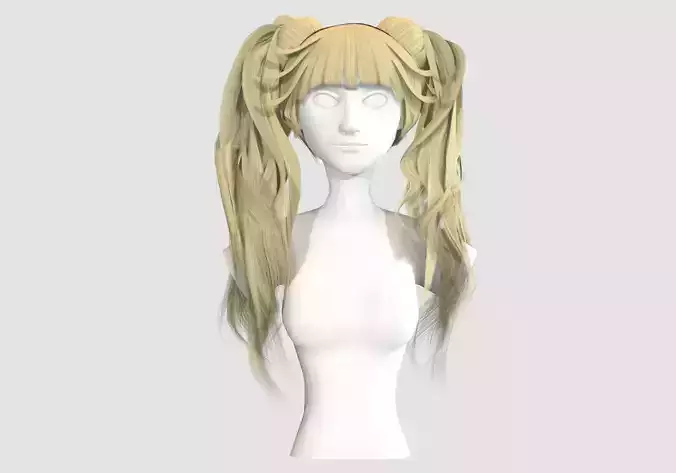 Curly Pigtails Hairstyle 