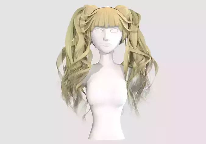 Bangs Pigtails Hairstyle 